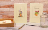 Boxed set of 5 Flower greeting cards