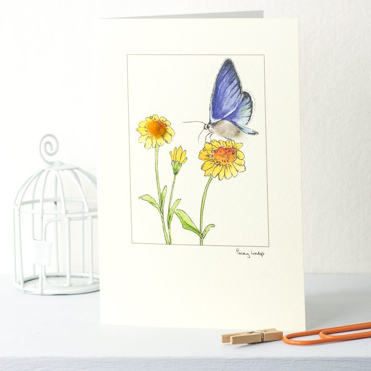 Blue Butterfly Greeting Card