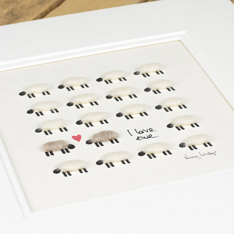 Sheep 'I love ewe' bespoke Print