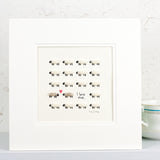 Sheep 'I love ewe' bespoke Print