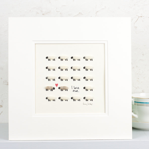 Sheep 'I love ewe' bespoke Print