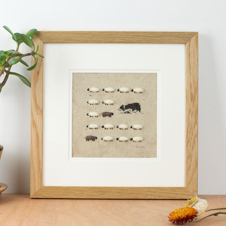 Collie & Sheep Print