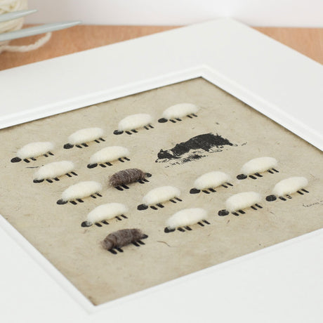 Collie & Sheep Print