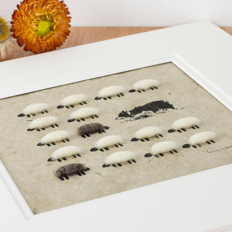 Collie & Sheep Print