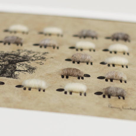 Oak Tree and Sheep Print