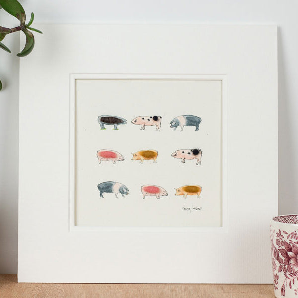 Pigs bespoke Print - Rare Breeds