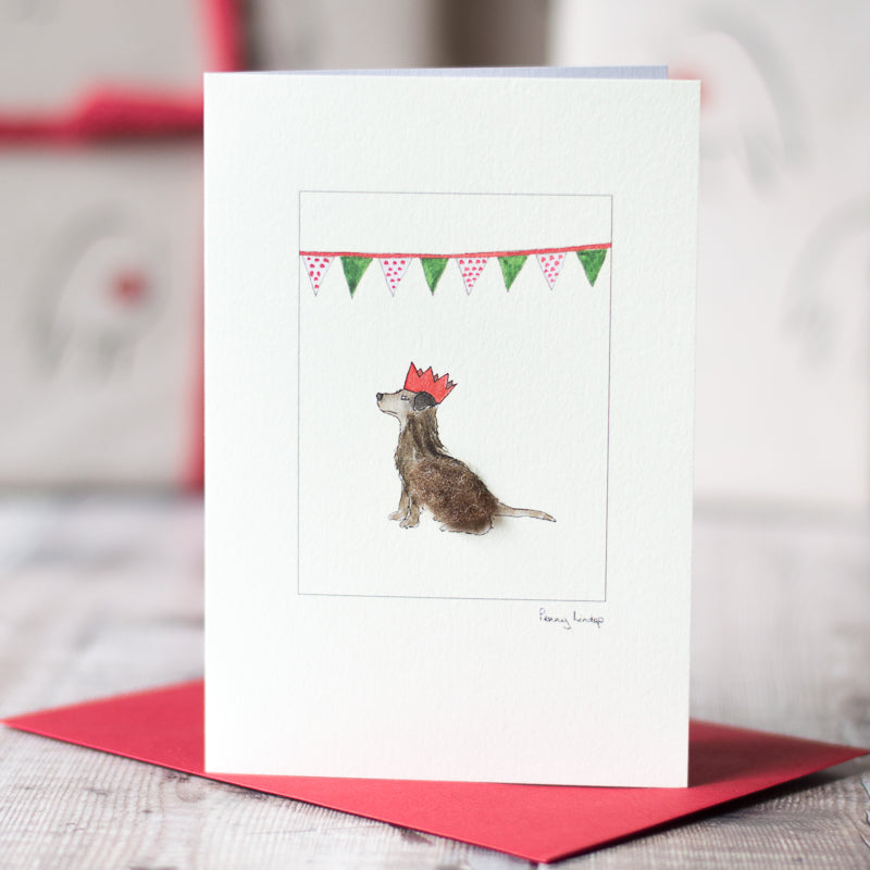 Party Dog Christmas card