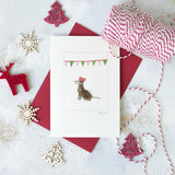 Party Dog Christmas card