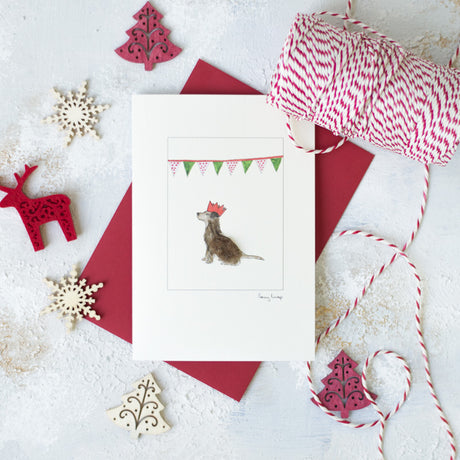 Party Dog Christmas card
