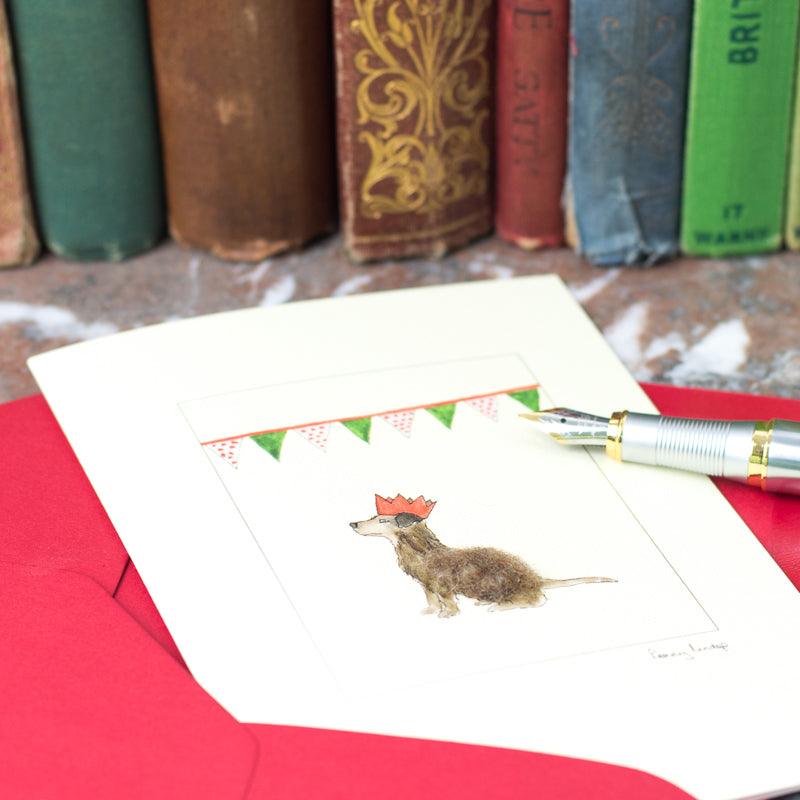 Party Dog Christmas card