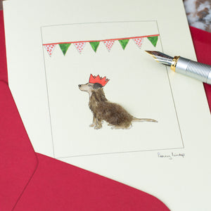 Party Dog Christmas card