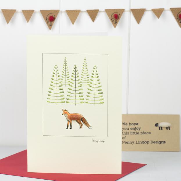 Fox Christmas card