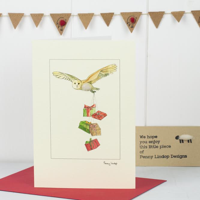 Owl Christmas card