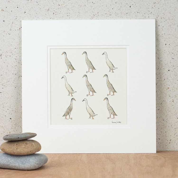 Ducks bespoke Print - Indian Runner ducks