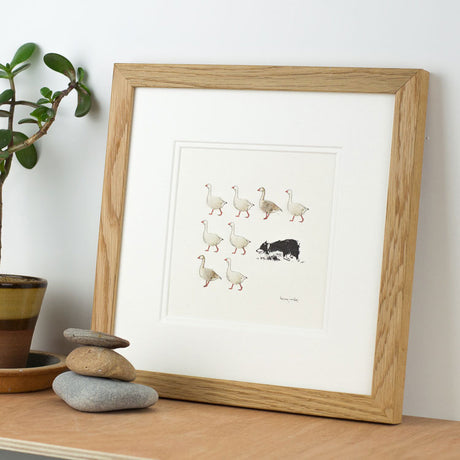 Geese and Border Collie bespoke Print