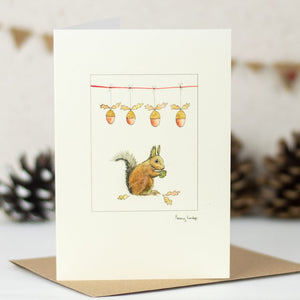 Squirrel Christmas card