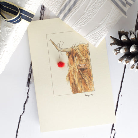 Highland Cow Christmas card