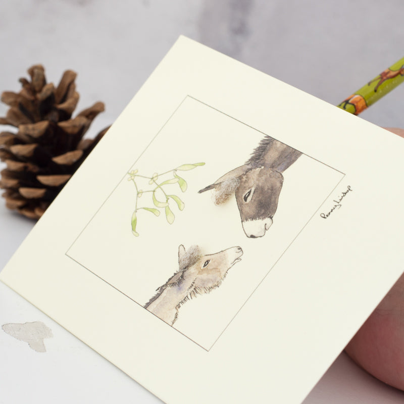 Donkey Christmas card