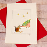 Squirrel & Sleigh Christmas card
