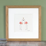 Flamingos in love bespoke print