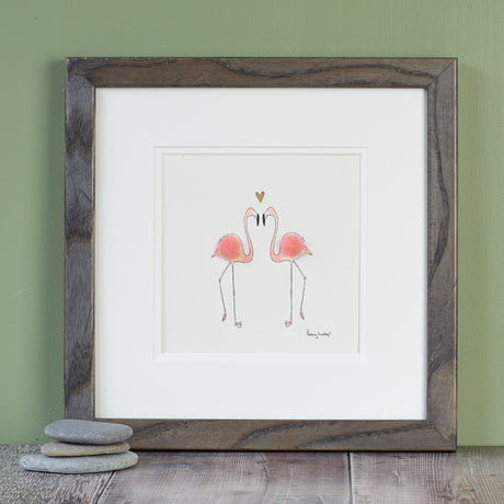 Flamingos in love bespoke print