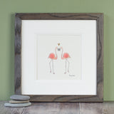 Flamingos in love bespoke print