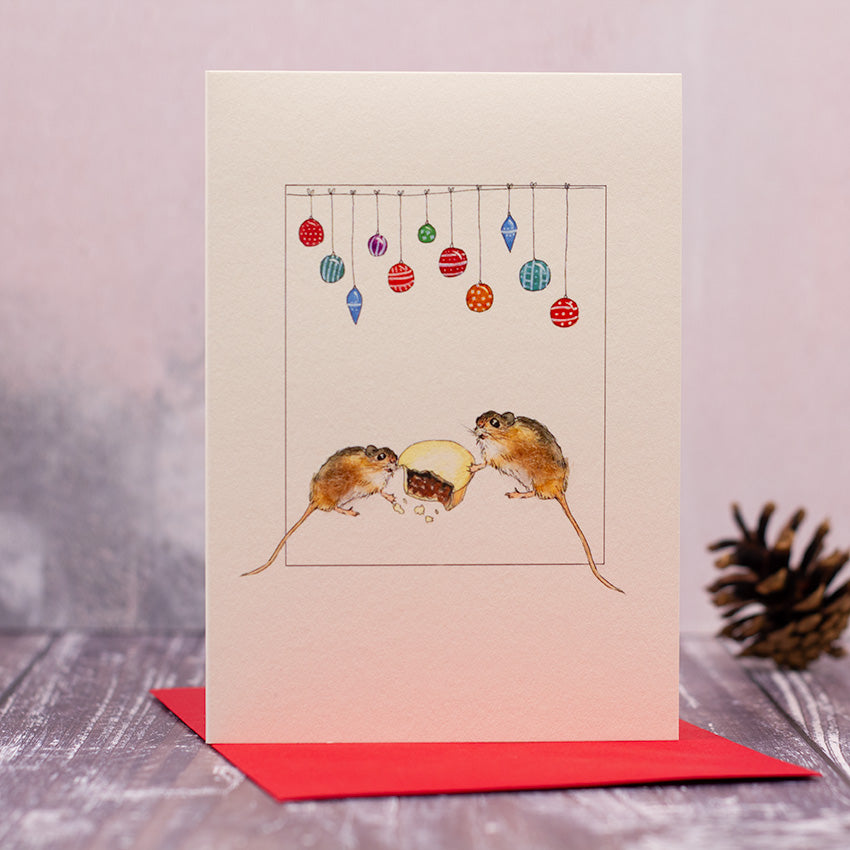 Mice & Mince Pie Christmas card