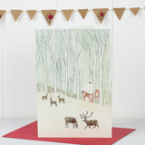 Scandi Woodland Reindeer Christmas Card