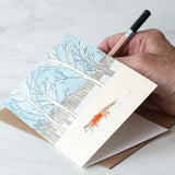 Scandi Winter Woodland Fox Christmas card