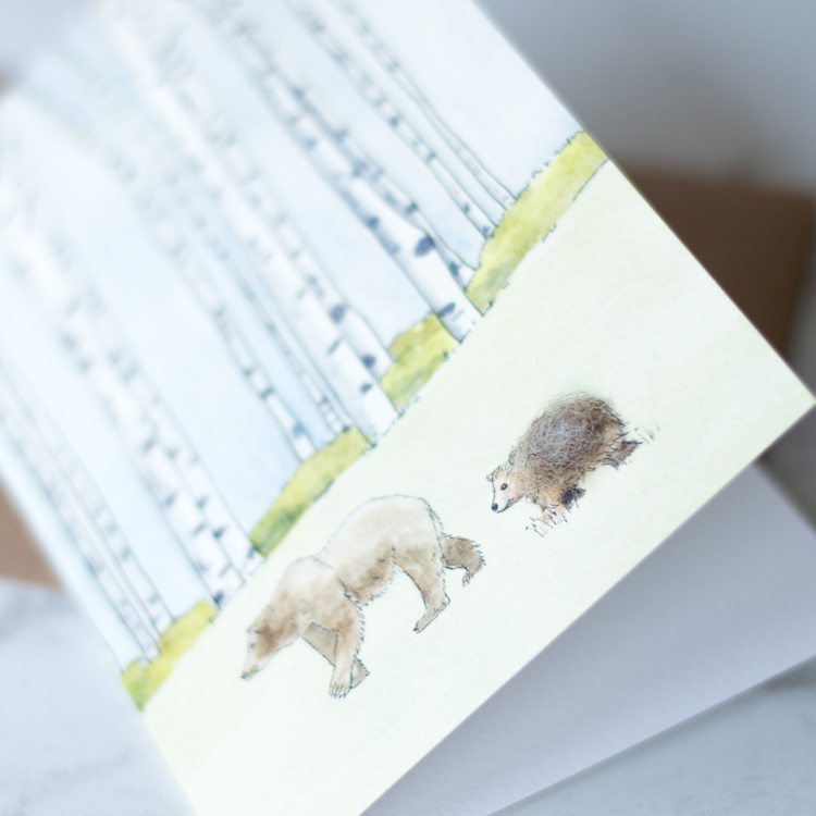 Scandi Winter Woodland Bear & Cub