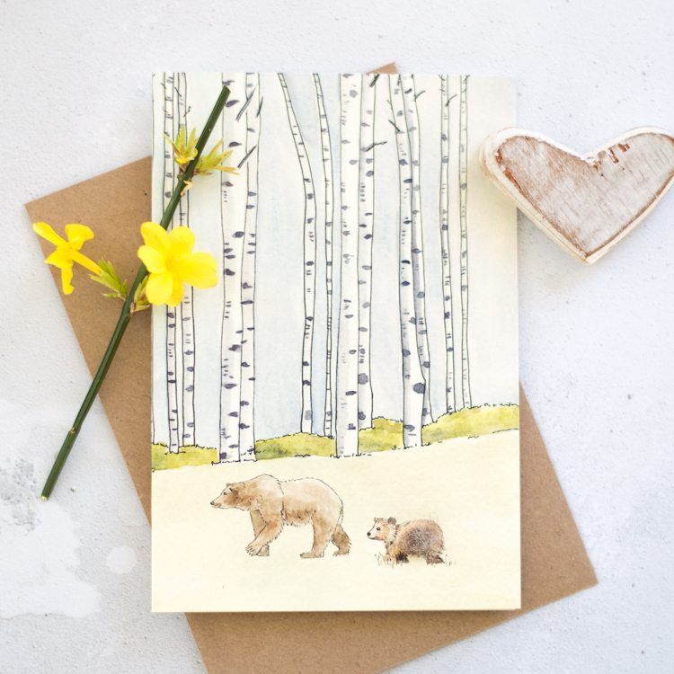 Scandi Winter Woodland Bear & Cub