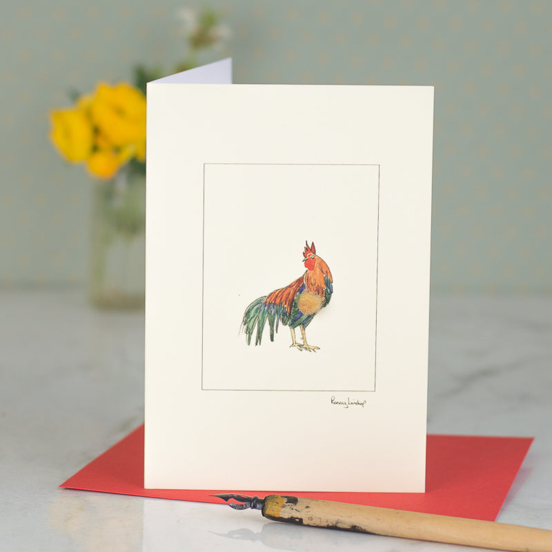 Cockerel greetings card
