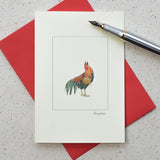 Cockerel greetings card