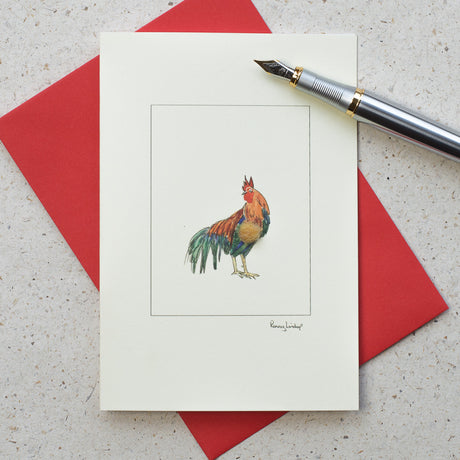 Cockerel greetings card