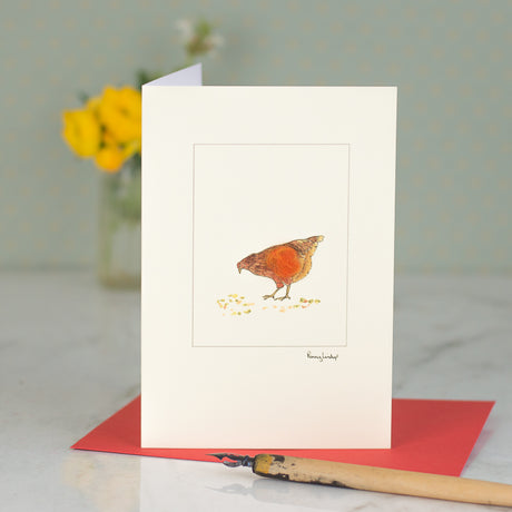 Chicken greetings card - Rescued Barn Hen