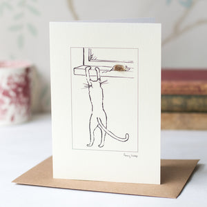 Cat and mouse greetings card