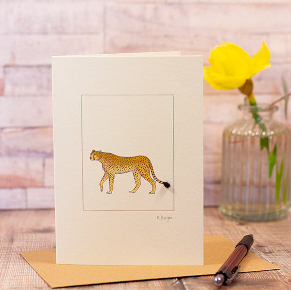 Cheetah greetings card