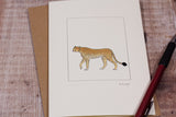 Cheetah greetings card