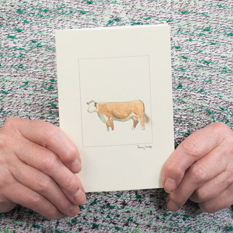 Cow Hereford greetings card