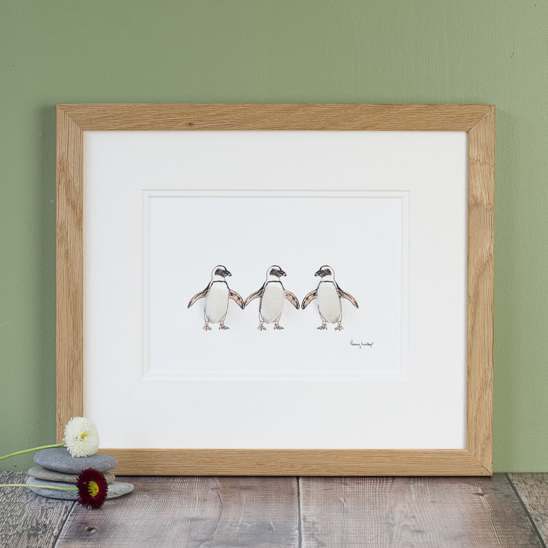 Penguins bespoke print