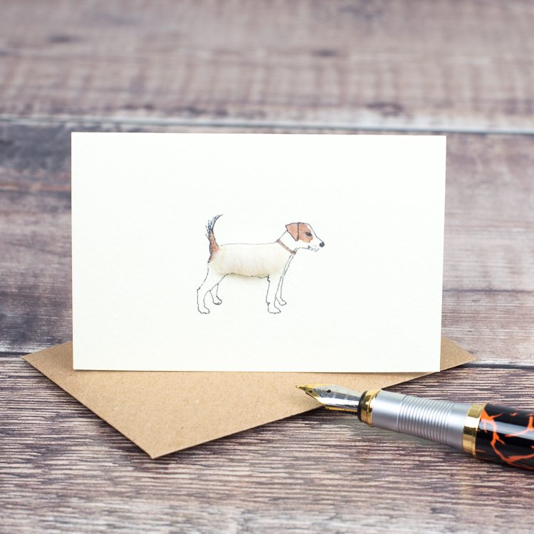 Boxed Collection of Mini Jack Russell cards - 8 cards