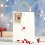 Robin Christmas gift bag, small