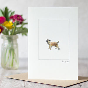 Border Terrier greetings card