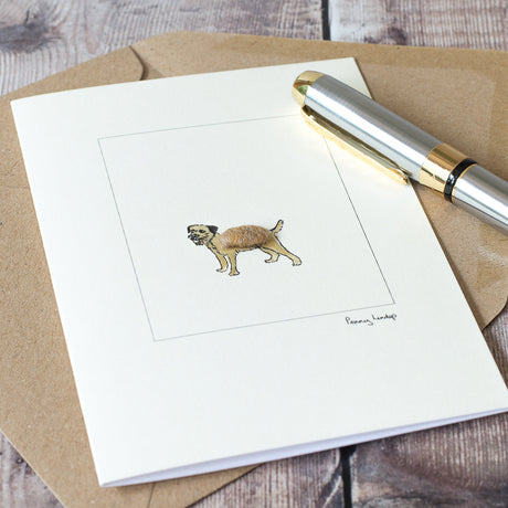 Border Terrier greetings card