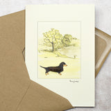 Dachshund In The Countryside greetings card