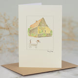 Jack Russell & Barn greetings card