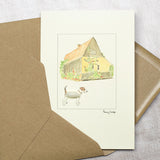 Jack Russell & Barn greetings card