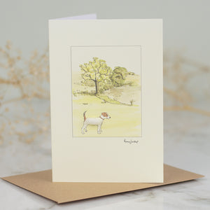 Jack Russell In The Countryside greetings card