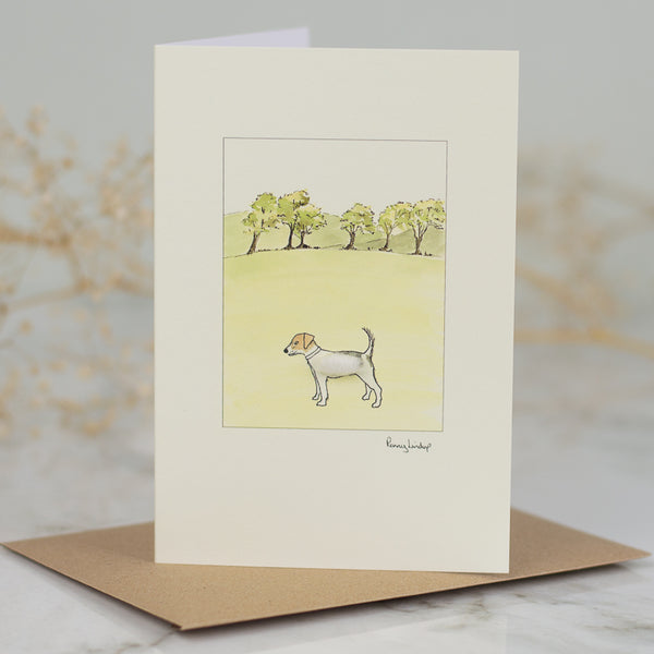 Jack Russell & Trees greetings card