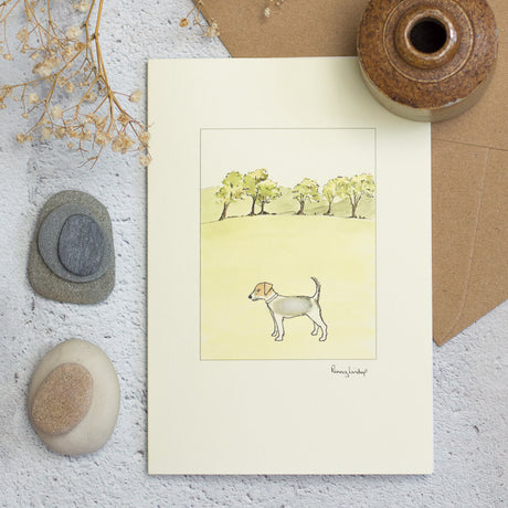 Jack Russell & Trees greetings card
